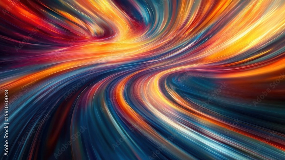 Aufkleber Capture Fluid Abstract Color and Dynamic Energy Flow with Gradient Design Concept