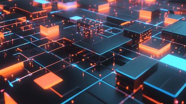 Abstract digital network grid - Powered by Adobe