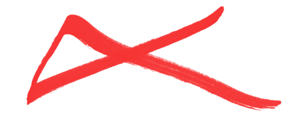 Marker Pen Highlight Stroke in Cross Shape Made with Red Color Doodles and Scribbles for Content Framing Isolated on a Transparent or White Background