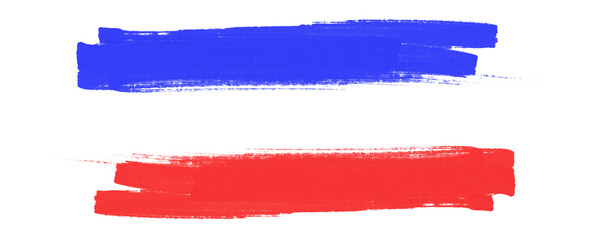 Hand-Drawn Art Line Featuring Red and Blue Strokes for Creative Framing Use Isolated on a...
