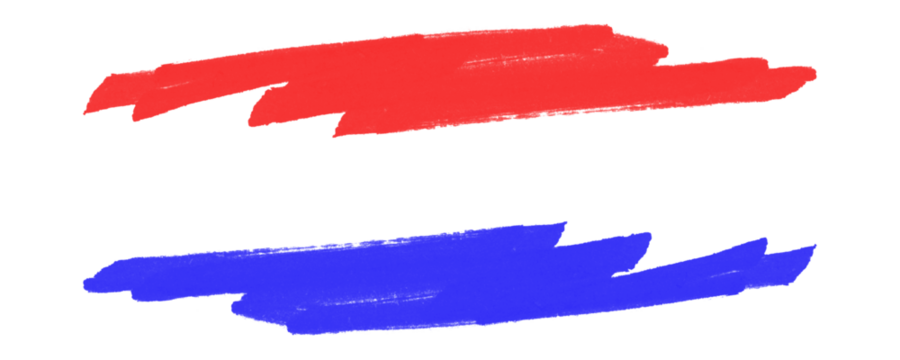 Grunge Scribble Lines in Red and Blue Marker, Ideal for Framing Text or Notes Creatively Isolated on a Transparent or White Background