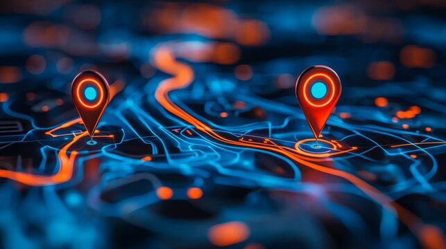 Effective route planning and navigation system illustration.