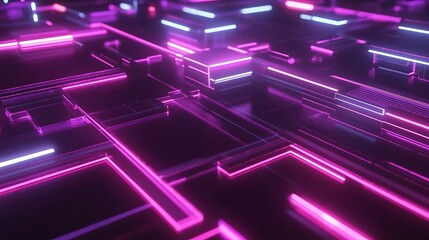 Obraz premium Abstract neon geometric pattern (3)