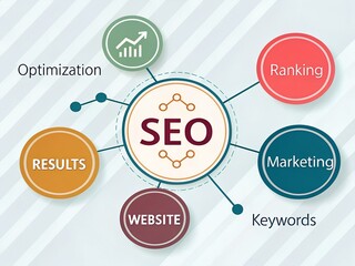 Fototapeta premium Comprehensive SEO Strategy Mind Map