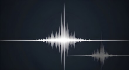 Abstract Audio Waveform Visualisation on Dark Background