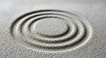 Naklejka premium Serene Grey Pebble Ripples: Abstract Zen Garden Texture