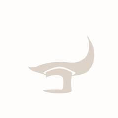 Obraz premium Abstract stylized anvil symbol, possibly representing craftsmanship or strength.