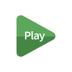A green play button icon with the word 