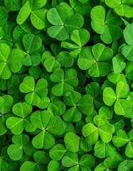 Close-up of vibrant green clover leaves (5)