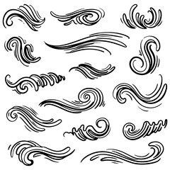 Fototapeta premium Dynamic Chalk Lines: Hand Drawn Movement & Shape Elements,