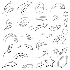 Dynamic Chalk Lines: Hand Drawn Movement & Shape Elements,