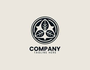 Recycled material emblem vector logo design