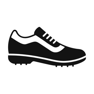 black and white golf shoe clip art preview