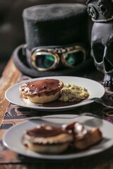 Steampunk-Themed Meat Pie with Mashed Potatoes and Skull Deco