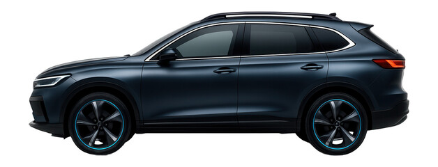 Family crossover with a wide stance and roof-mounted antenna