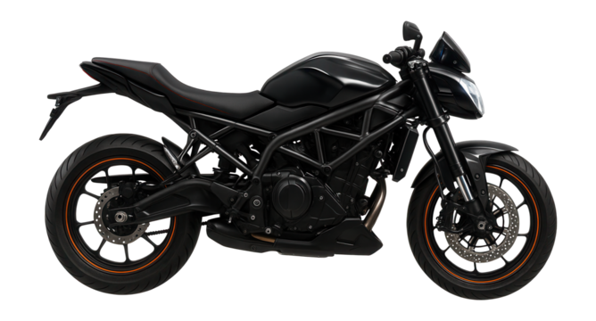 Naked electric motorcycle with exposed frame and digital instrument cluster