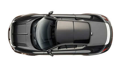 Top View of Car Isolated on Transparent Background