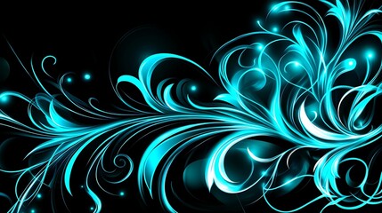 Fototapeta premium Abstract glowing floral design (5)