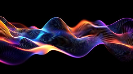 Obraz premium Abstract wave pattern of glowing particles (2)