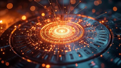 Orange mechanical art scene