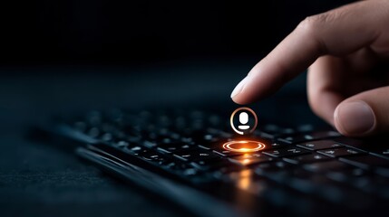 Optimized Title Concept of customer support contact via call center and consulting service. Business interact via contact icon on virtual screen. Enhancing digital client interaction