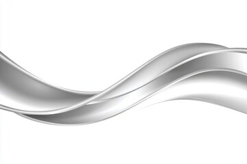 Silver wave flows smooth and gentle with artistic concept, modern design idea