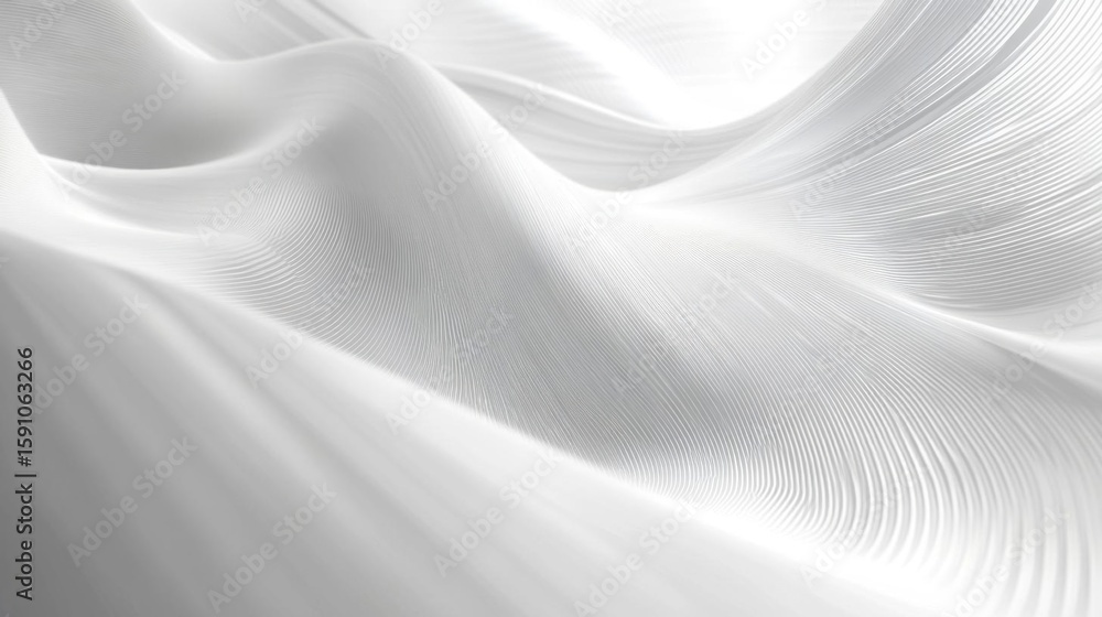 Aufkleber white abstract waves flow creates smooth design. concept texture background