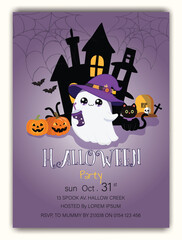 Halloween background with pumpkin.