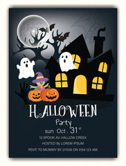 Halloween background with pumpkin.