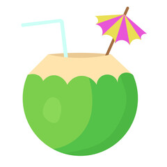 coconut vector for summer