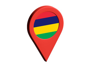 The flag of Mauritius, The flag of Mauritius in location icon, mockup of Mauritius flag