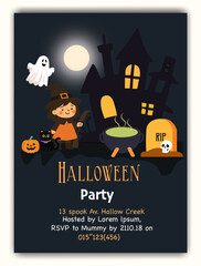 Adorable Halloween Party Invitation.