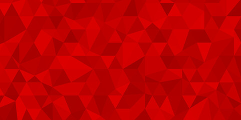 Fototapeta premium Abstract background of polygons on red background.