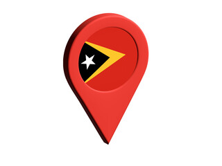 The flag of Timor-Leste, The flag of Timor-Leste in location icon, mockup of Timor-Leste flag