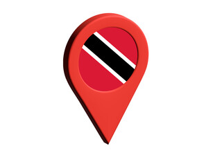 The flag of Trinidad and Tobago, The flag of Trinidad and Tobago in location icon, mockup of Trinidad and Tobago flag