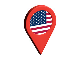 The flag of United States Minor Outlying Islands, The flag of United States Minor Outlying Islands in location icon, mockup of United States Minor Outlying Islands flag