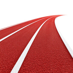 Curved Red Track Path Perfect For Athletic Competition