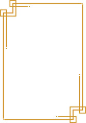 Vector illustration of a golden colored frame template