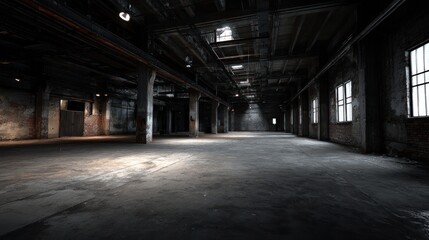 Empty industrial building interior