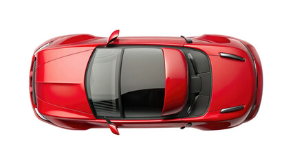 Top View of Car Isolated on Transparent Background