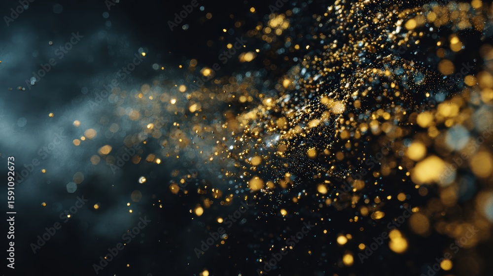 Aufkleber a mesmerizing blend of glittering particles flowing through the air, creating a magical and ethereal