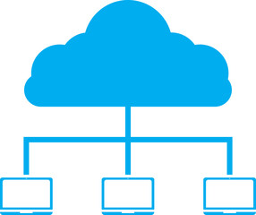 Cloud network icon vector illustration, Information technology icon.