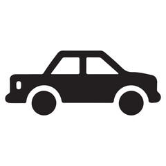 Fototapeta premium Sleek Car Icon Black Silhouette Design for Transportation and Automotive Concepts