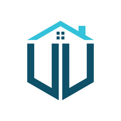 UU House Logo Design Template. Letter UU Logo for Real Estate, Construction or any House Related Business
