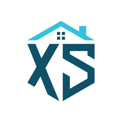 XS House Logo Design Template. Letter XS Logo for Real Estate, Construction or any House Related Business
