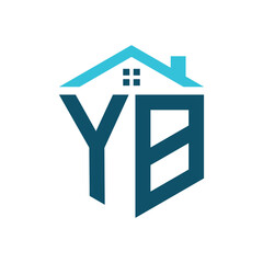YB House Logo Design Template. Letter YB Logo for Real Estate, Construction or any House Related Business