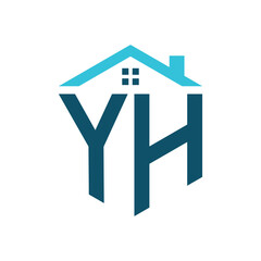 YH House Logo Design Template. Letter YH Logo for Real Estate, Construction or any House Related Business