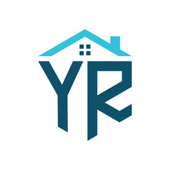 YR House Logo Design Template. Letter YR Logo for Real Estate, Construction or any House Related Business
