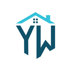 YW House Logo Design Template. Letter YW Logo for Real Estate, Construction or any House Related Business