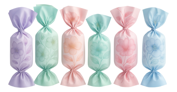 Rainbow sherbet ice cream with swirled colors in a pointed waffle cone.